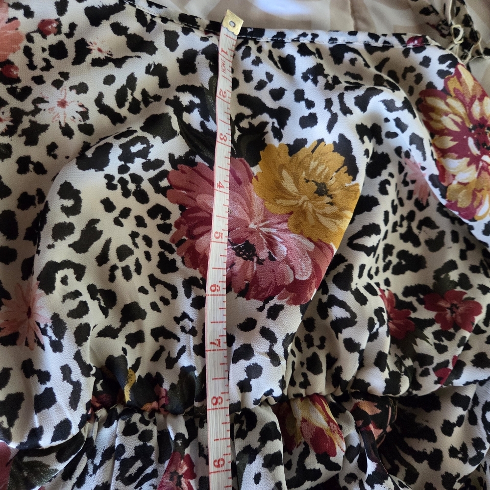 Floral Leopard Print Dress - Picture 7 of 16